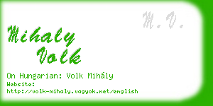 mihaly volk business card